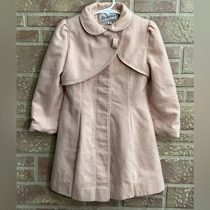 Rothschild Vintage Girls Wool Blend Coat Light Pink - Size 6